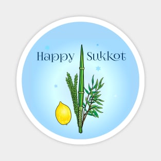 Sukkot Lulav and Etrog Tropical Palm Leaves Jewish Holiday Magnet